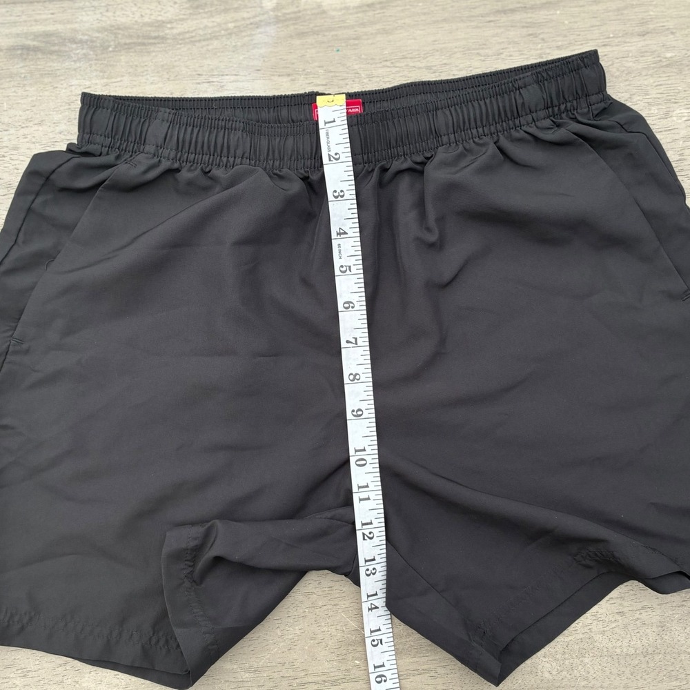Camel Mens Black Athletic Performance Shorts Size L A7W22X102 Lined Running - Picture 4 of 9